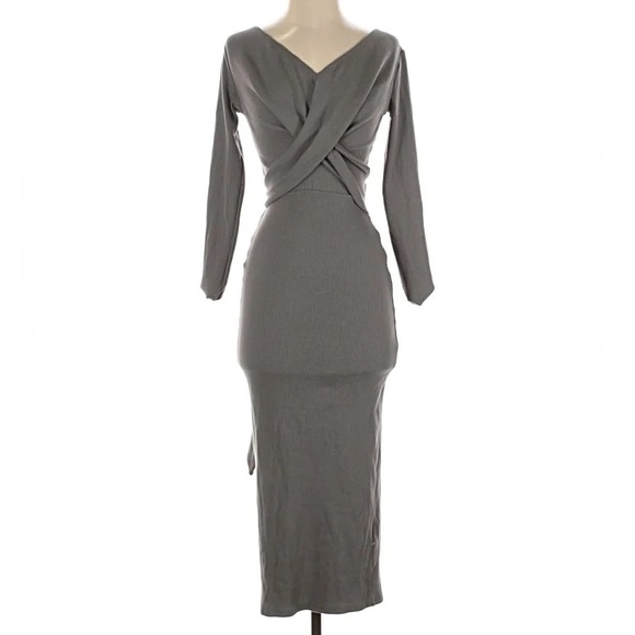 The Line by K Saloma II Wrap Dress in Gray Size S - Picture 5 of 7